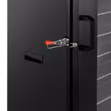 Compact Fumoir électrique professionnel - Commande électronique - avec 7 étagères et porte vitrée - 475x450mm - Noir