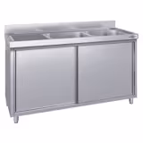 Dolaplı Yıkama Tezgahı ECO  -1800x700mm - 2 sağ evyeli