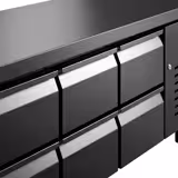Under-counter refrigerated unit - 2000 mm - 288 litres - 6 x 1/1 GN drawers - Matt black