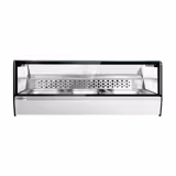 Countertop refrigerated display case - 870mm - front sliding plexiglass doors - for fish & meat - for up to 3x GN 1/1