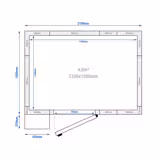 Kompakt hűtőkamra - 2100x1500 mm - 4,80 m³ - beépített monoblokkal