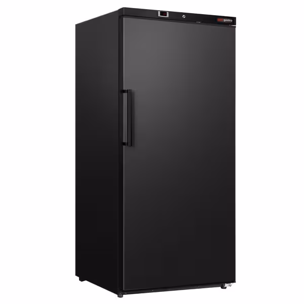 Voorraad Vrieskast ECO - 600l - met 1-deurs dichte deur & 5 roosters - binnenzijde kunststof - zwart