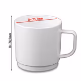(50 stuks) Theekop - 200ml - Wit