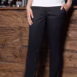 (6 pieces) KARLOWSKY | Ladies' Stretch Chino Work Trousers – Black - Size 34 - Easy-Care