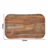(12 Stück) CAMBRO | CENTURY™ - Fiberglas Tablett - rechteckig - 530x370mm - Holzoptik Eiche braun - glatt