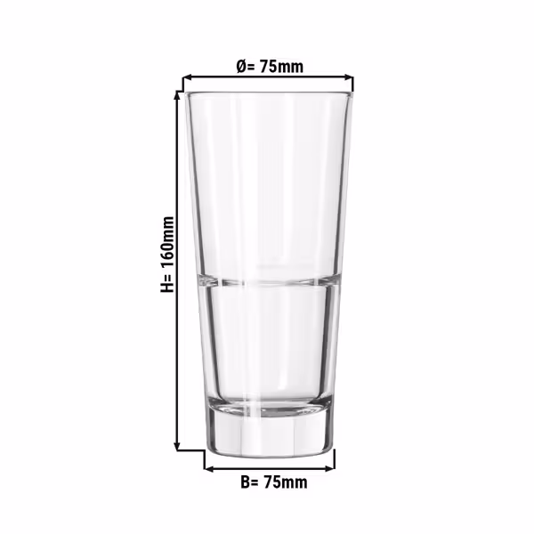 (12 Stück) Longdrinkglas - GILDE - 355ml - Transparent