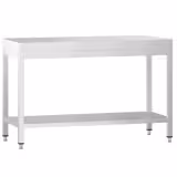 Mesa de trabalho em aço inoxidável PREMIUM - 1200x600mm - com prateleira inferior & com travessas de reforço