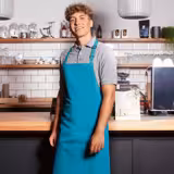 (6 pieces) KARLOWSKY | Basic Bib Apron – Turquoise - 750×900 mm - Adjustable Neck