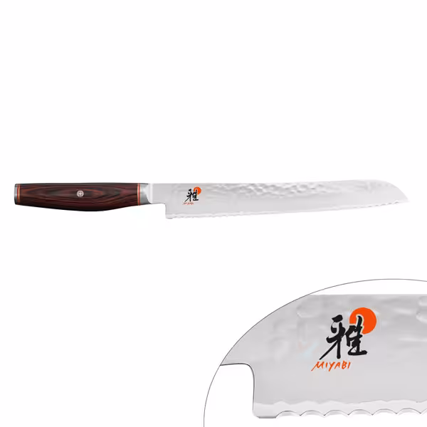 MIYABI | 6000 MCT - Broodmes - met gekartelde rand - Mes: 230mm