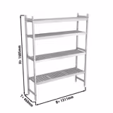 Étagère de base en aluminium - 1311 x 1685 mm - Capacité de charge : 450 kg