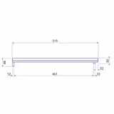(4 قطع) سطح شواء مخطط - 175x515mm - حديد مصبوب - متوافق مع GLB473G, GLB479G & GLB479-T