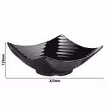 (6 kpl) Tarjoilukulho - GLOBAL BUFFET - melamiini - 3 l - 325x325 mm - pinoutuva, konepesunkestävä - musta