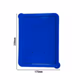 (40 unidades) THERMO FUTURE BOX | Tampa de silicone para tabuleiros rectangulares - Retangular - Azul