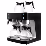 Kaffebryggare - 2x 1,8 l - med 4 värmeplattor - inkl. 2 glaskannor