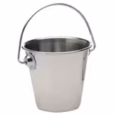 (6 stuks) Mini-emmer - SNACKHOLDER - RVS - 0,15L - 70x70mm