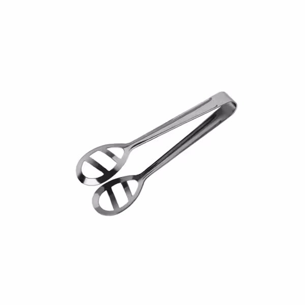 Serveertang PREMIUM - halfoffen - hoogglans gepolijst; vaatwasserbestendig - Lengte: 21,4cm - RVS