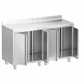 Tavolo armadiato - per Macchina del caffè - 1600x600mm - con 4 ante battenti e alzatina
