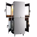 UBERT Asador de pollos - Asador giratoria - incl. horno mixto CONVEX® 8x GN 1/1