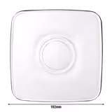 (72 pz) AQUA - Piattino per bicchieri da tè - Quadrato - 102x102mm