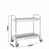 عربة التقديم - 950x500mm - مع 2 أحواض تجميع