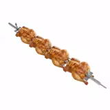 Espeto para churrasqueira de frango a carvão - 1080x80x12mm - Aço inoxidável - com inclui espetos - compatível com série HKGM