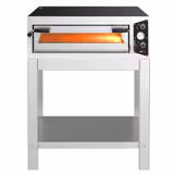 Forno de pizza elétrico Mini - Base em pedra refratária - 4x Ø30cm - 230V - Eletromecânico - até 450°C - incl. Untergestell