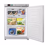 Tafelmodel Vrieskast RVS ECO - 200l - met 1-deurs dichte deur & 3 roosters - binnenzijde kunststof