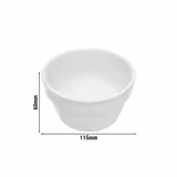 (18 pezzi) THERMO FUTURE BOX | Ciotola per contorno in porcellana - Rotonda - 300ml - Bianco