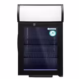 GASTRO-COOL | Frigorifero pubblicitario con cappa illuminata - 21 litri - con 1 porta in vetro - Nero