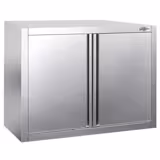 Zidni viseći ormarić od nehrđajućeg čelika PREMIUM - 800x400 mm - Sa krilnim vratima - 650 mm visine