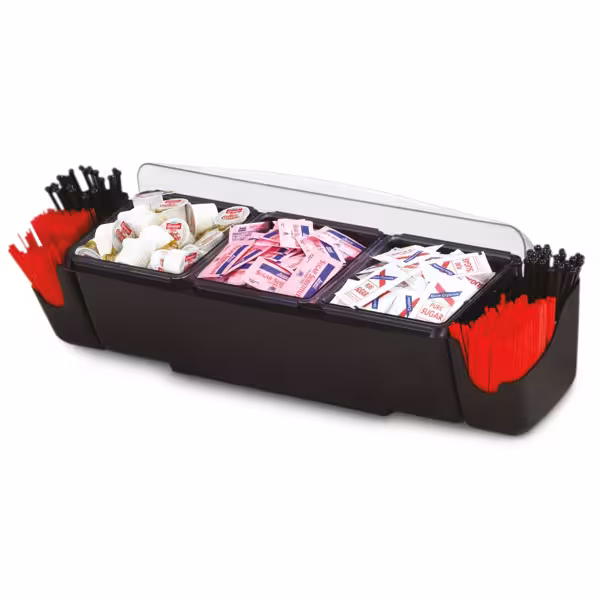 Garnituurstation - 3 bakjes - 6,6l - met deksel