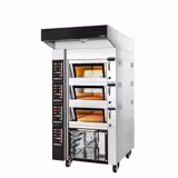 Bäckerei Etagenofen mit Dampffunktion - Digital - 3 Backkammern - inkl. Haube & Gärschrank 12x EN 600x400