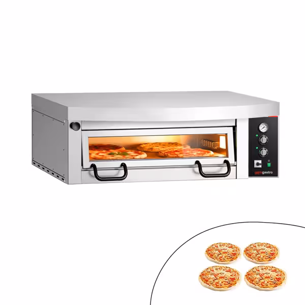 Elektro Pizzaofen Power - 4x 34 cm - Manuell - inkl. Haube