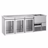 Direct Draw Beer Dispenser / Kegerator PREMIUM - 2500x700mm - Triple Glass Doors