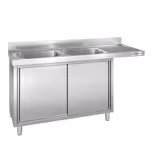 Spülmaschinen-Spülschrank - 2000x700mm - mit 2 Becken links