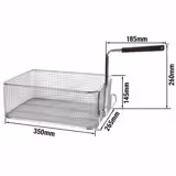 Fritöz Sepeti - 265x350x145mm - 18L - paslanmaz çelik tel - uyumlu: EFB479H-18, EFB879H-18+18, GFB479T-20, GFB879T-20+20