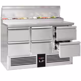 Saladette PREMIUM - 1368x700mm - 6 lades - voor 8x GN 1/6