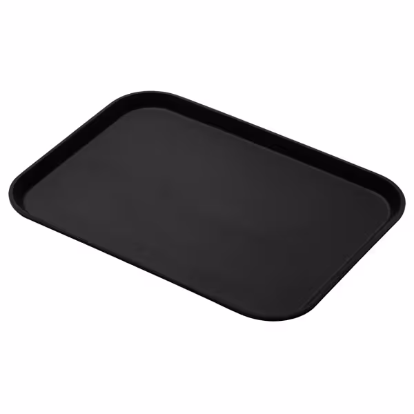 (12 stuks) CAMBRO | CAMTREAD® - Glasvezel dienblad - rechthoekig - 415x305mm - hoog profiel - Zwart