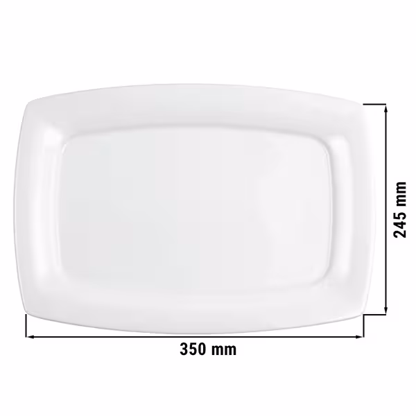 (6 Stück) SELTMANN WEIDEN | Gourmetteller - eckig - 355x245mm - Weiß/Uni