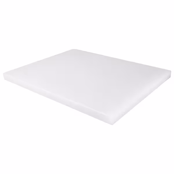 Planche à découper - 600x400mm - Épaisseur: 20mm - Conforme HACCP - PEHD 500 - Blanc