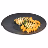 DARK WAVE Melamine Plate – black – Ø 270 mm