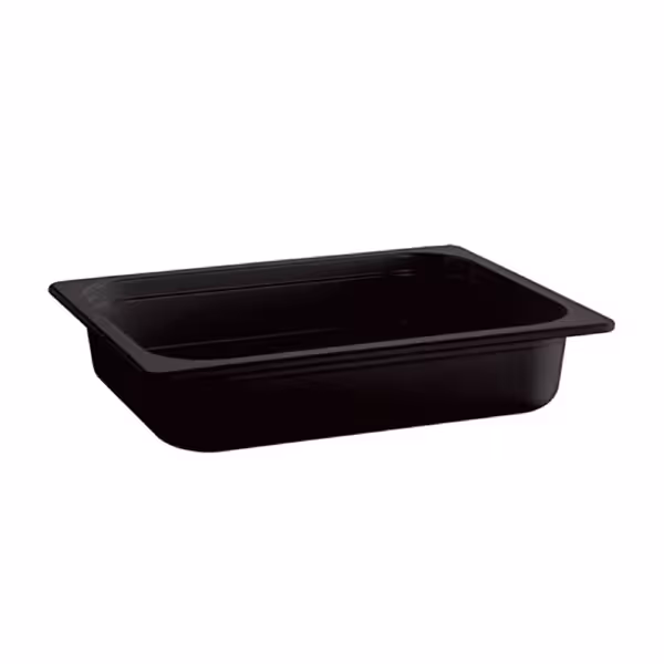 (6 buc) Vas GN din melamină GN 1/2 - ECO - negru - 3,4 L - Înălțime: 65 mm