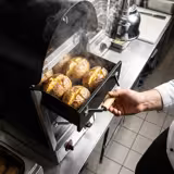 Forno para batatas Kumpir elétrico - controlo mecânico - 4,5kW - 230V - 530x1210x740mm - com 3 gavetas