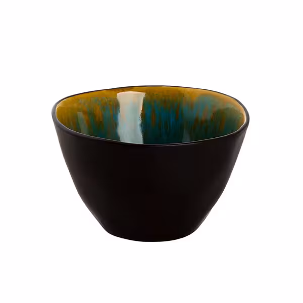 (12 pièces) LOTUS - Bol - Ø 80 mm - Turquoise/ Noir