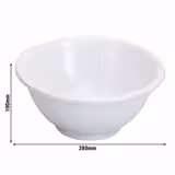 (6 uds) Bol - Melamina - Profundidad: 100mm - Blanco