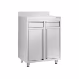 Armario de trabajo - para máquina de café - 800x600mm - con 2 cajones, 2 puertas y trasera