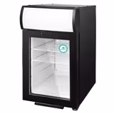GASTRO-COOL | Minibar koelkast - 430mm - 62 liter - 1 glazen deur - Zilver