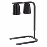 Ponte riscaldante - con 2 lampade riscaldanti a infrarossi - 453x360mm - 500W - altezza regolabile - Nero