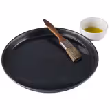 (6 Stück) Pizzablech - Ø 260mm - Blaublech - nicht beschichtet - Höhe: 25mm