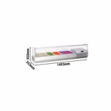 Countertop Prep Well / Refrigerated Topping Unit PREMIUM PLUS - 1493x353mm - 6x GN 1/4